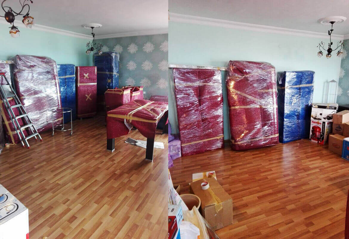 bütün olarak ambalajlı ev eşyaları